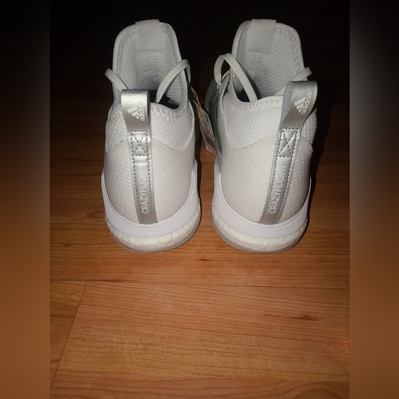 Adidas CrazyFlight Mid 'White Metallic Silver' - Picture 3 of 5